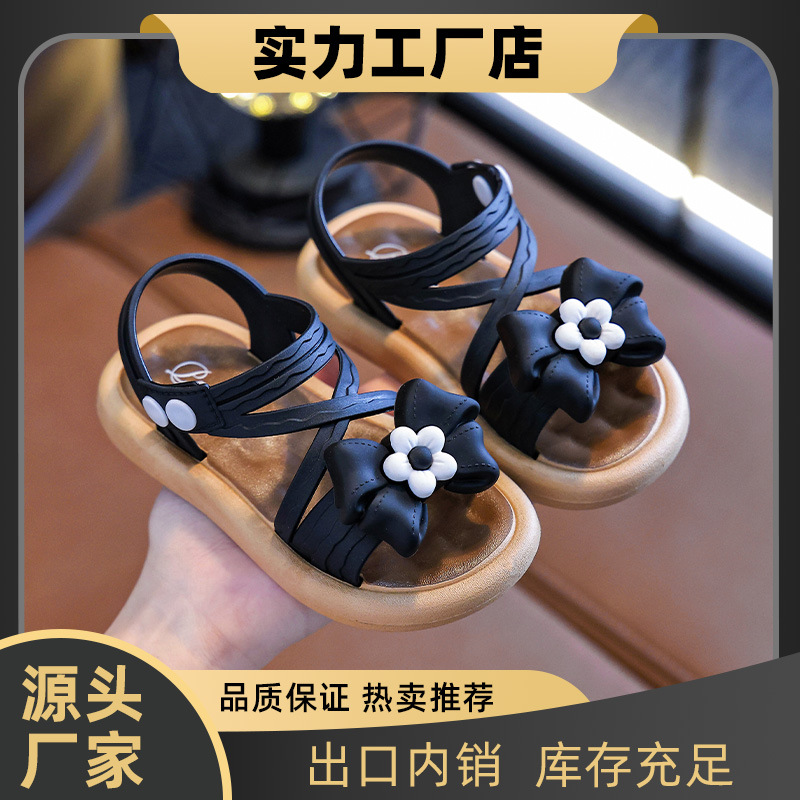 Sandalias de niñas de verano exportación de bebés comercio exterior al por mayor comercio electrónico zapatos de hebilla para niños pequeños princesas