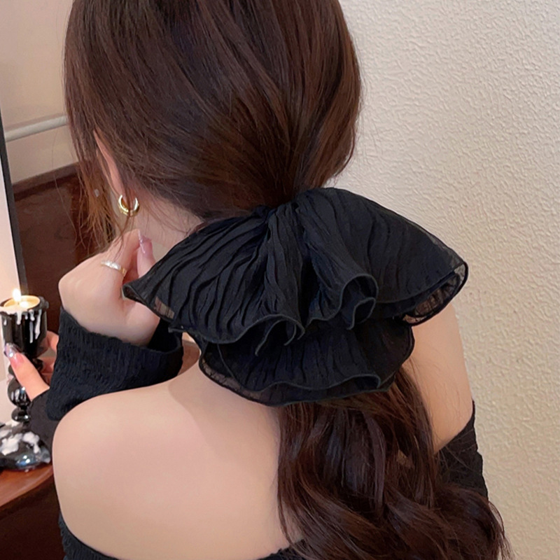 2025年新作Zhao Lusi韓国風大腸ヘアゴム、高級感のあるインカレッジスタイルのヘアロープ、甘い女の子|undefined