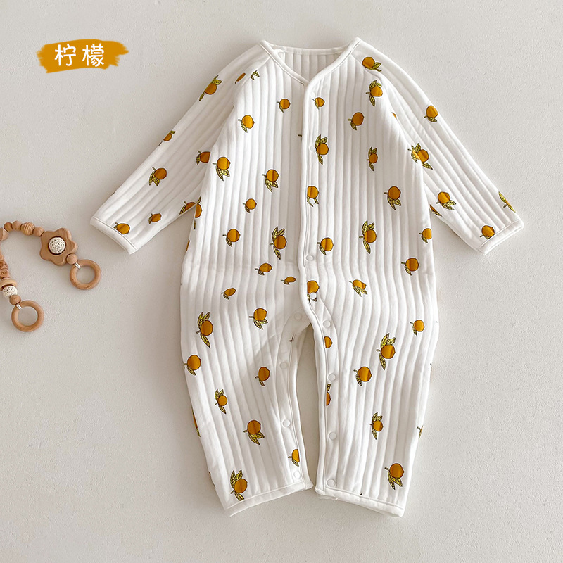 Bebé acolchado mono recién nacido Ropa clase un invierno cálido Bebé Ropa Estilo nórdico niños mono