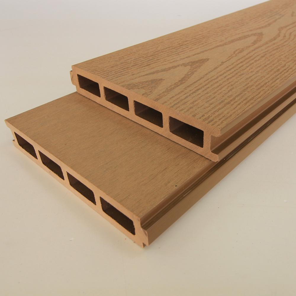 Fábrica de piso de plástico de madera al aire libre agujero redondo plástico piso de madera jardín patio ingeniería al aire libre decorativo Placa de agujero cuadrado anticorrosión
