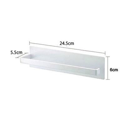 Japan's Yamazaki same style refrigerator magnetic single-layer paper roll holder seamless adhesive kitchen towel rack magnet paper towel holder