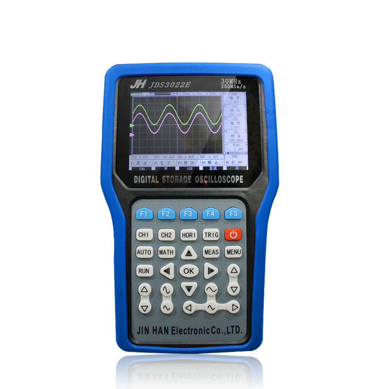 金涵3通道50MHZ手持示波器JDS3022E 20M信号发生器+串口 记录仪