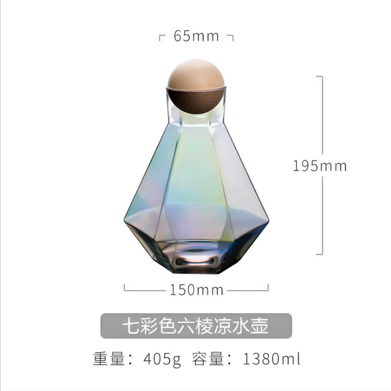 Internet celebridad vidrio enjuague bucal taza I agua hexagonal taza traje whisky copa de vino colorido taza hexagonal taza de la bebida taza