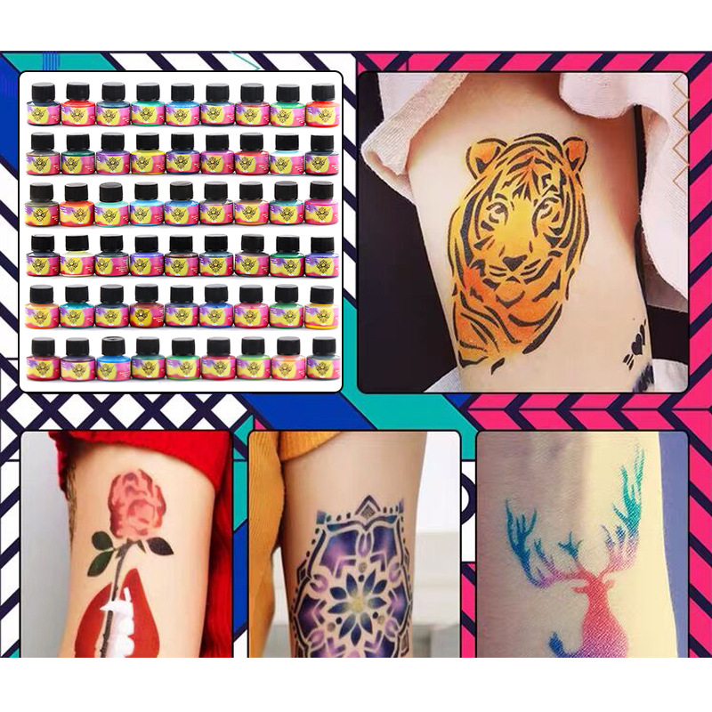 La tinta del tatuaje del pigmento de la práctica del tatuaje de la venta caliente transfronteriza integró la pintura de la aguja 5ml pequeña tinta de la práctica de la niebla del Diablo