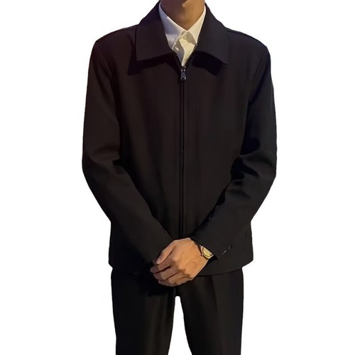 Men's Fall Administrative Jacket, Versatile Fashion Loose Casual Collar Top, Same Style Business Outerwear for Men