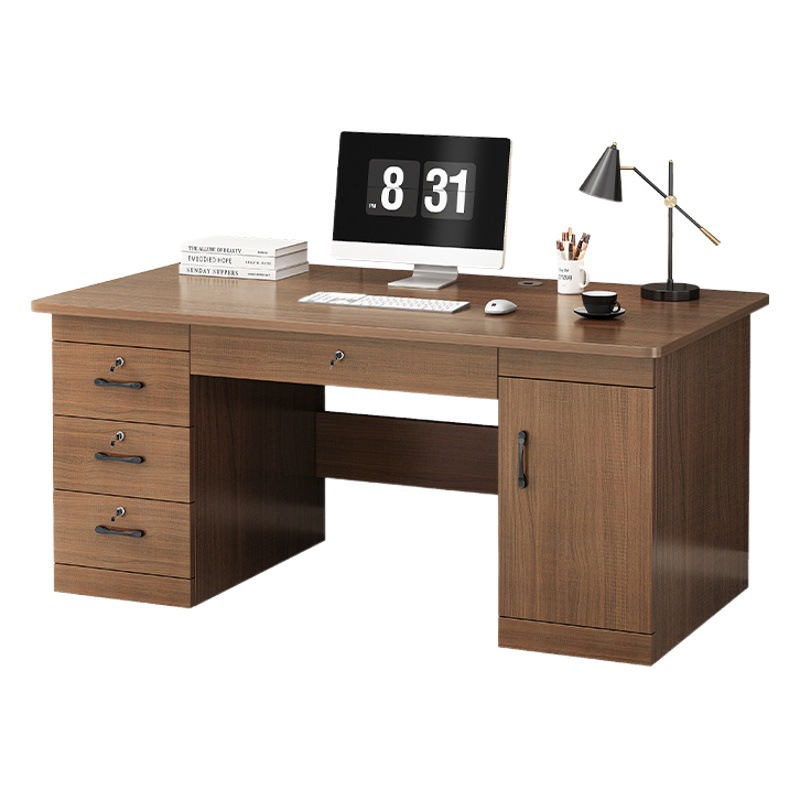 Escritorio con cerradura escritorio de la computadora del hogar mesa Simple mesa de trabajo con cajón escritorio personal mesa y silla combinación