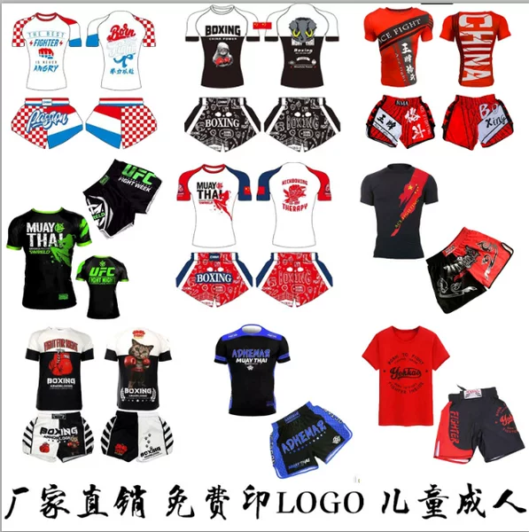 Mma Mixed Martial Arts Sanda Men's and Women's Muay Thai Shorts Boxing Uniform Competition Training Ufc Fighting Uniform Sports Pants New Style