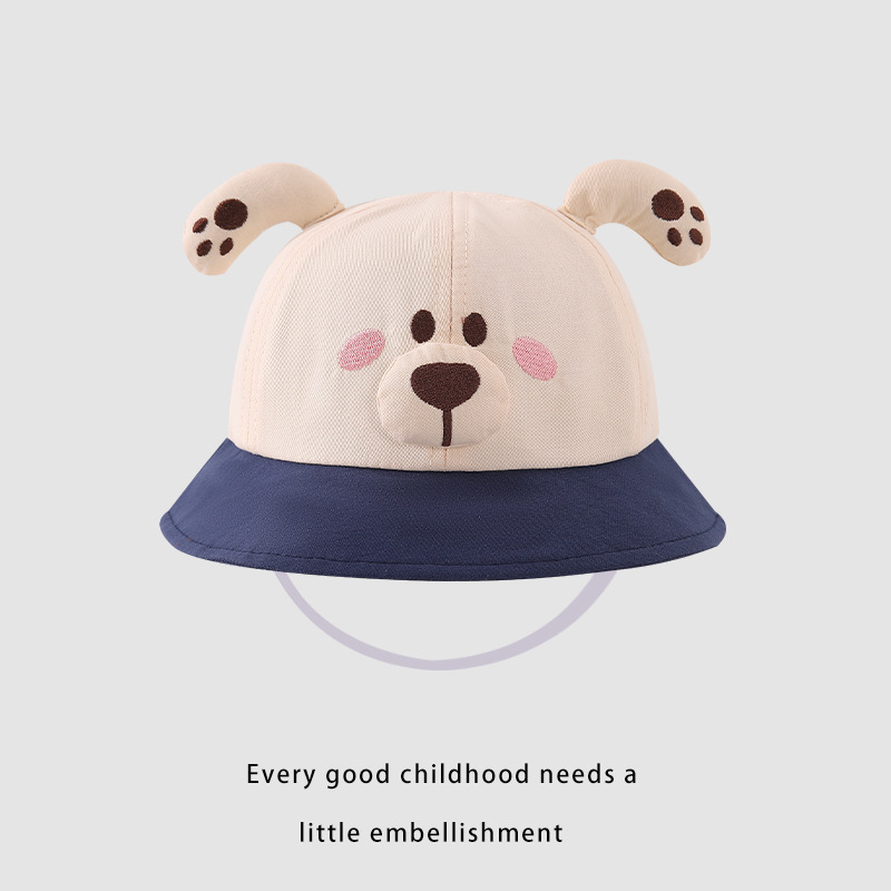 Sombrero de pescador de bebés coreano de dibujos animados primavera y otoño lindo sombrero de bebé sombrero de verano para bebés al aire libre sombrero de bañera de protección solar