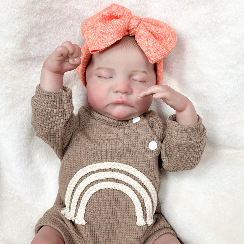 E-commerce Lebo suministro vi bebé pulgada muñeca cruda re transfronterizo lindo pesado RMN simulación 18 muñeca de goma completa