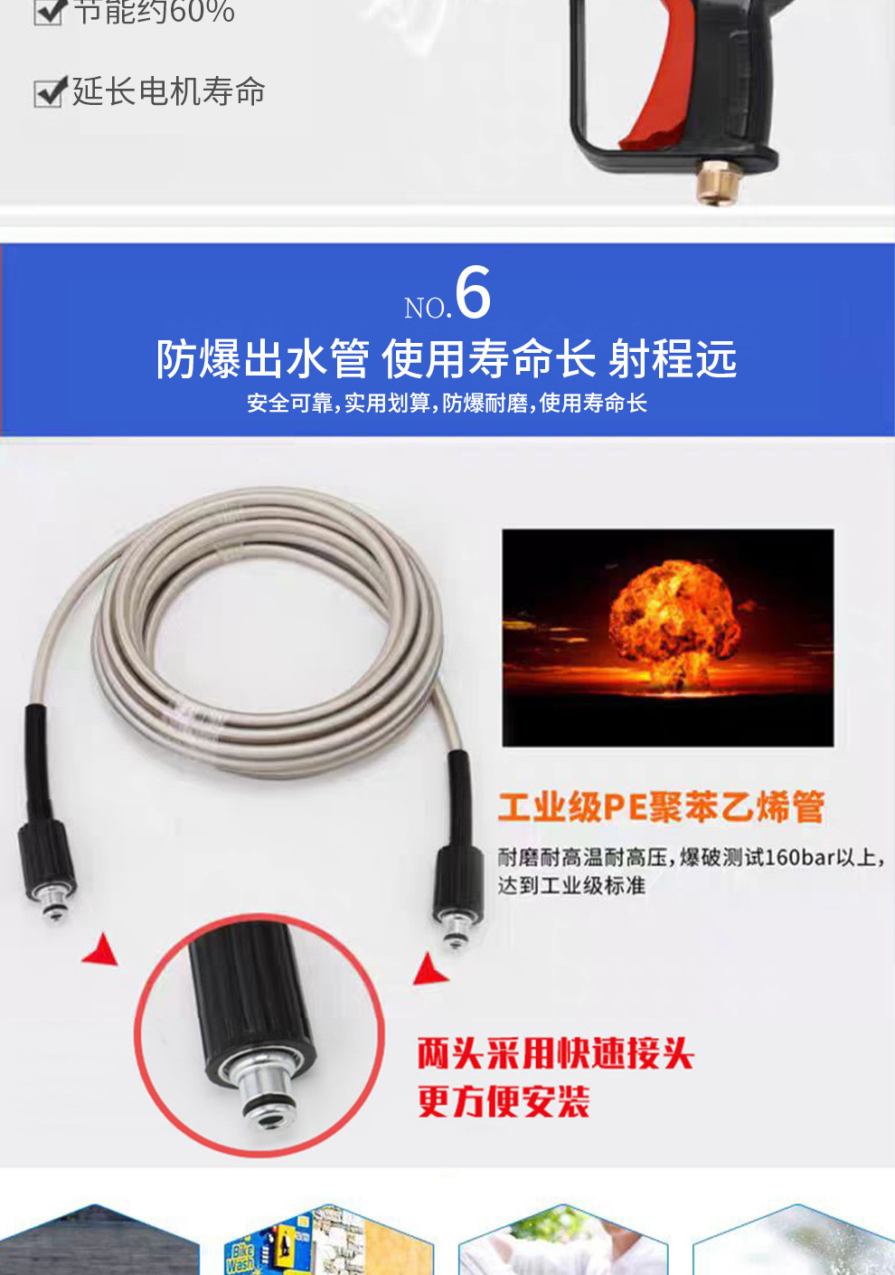 New Model in Stock: Household Car Washing Machine, Dual-Purpose Self-Priming Multifunctional Cleaning Machine, Portable High-Pressure Car Washer