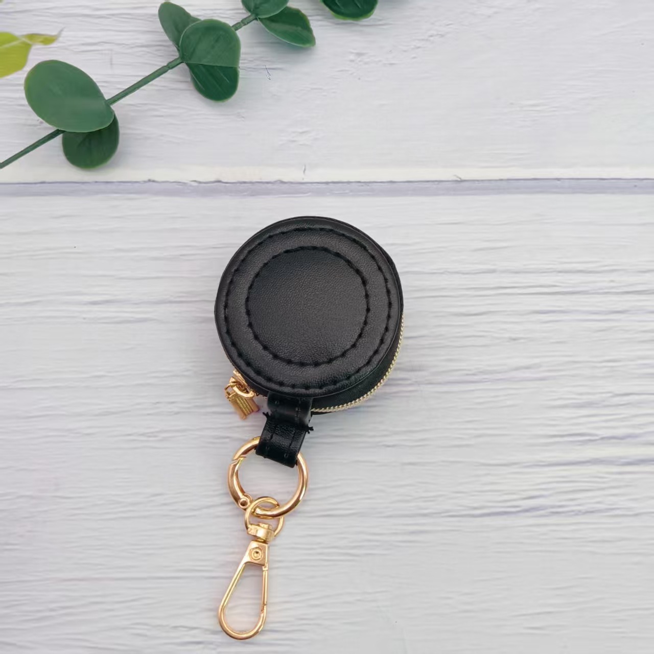 Luxus-PU Mini-Schmuckkassette tragbar Reise-Reißverschluss mehrschichtige Ohrringe Halskette Schmuckkasten Ringorganizer