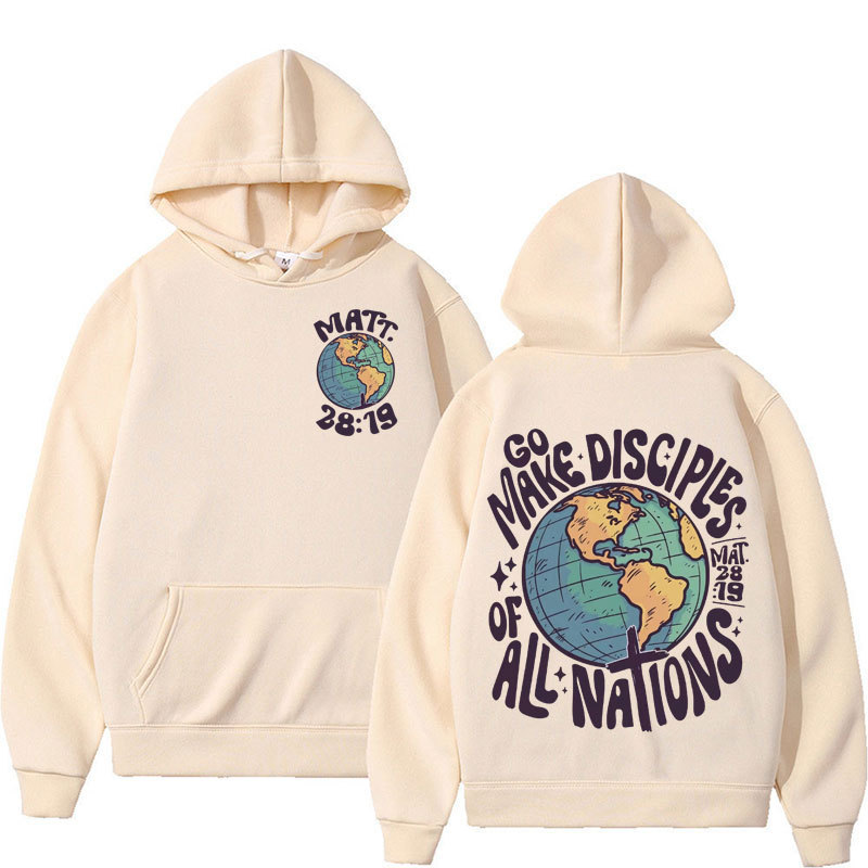 Go Make Disciples Christian Setwear Hoodies Vintage Men Bibl