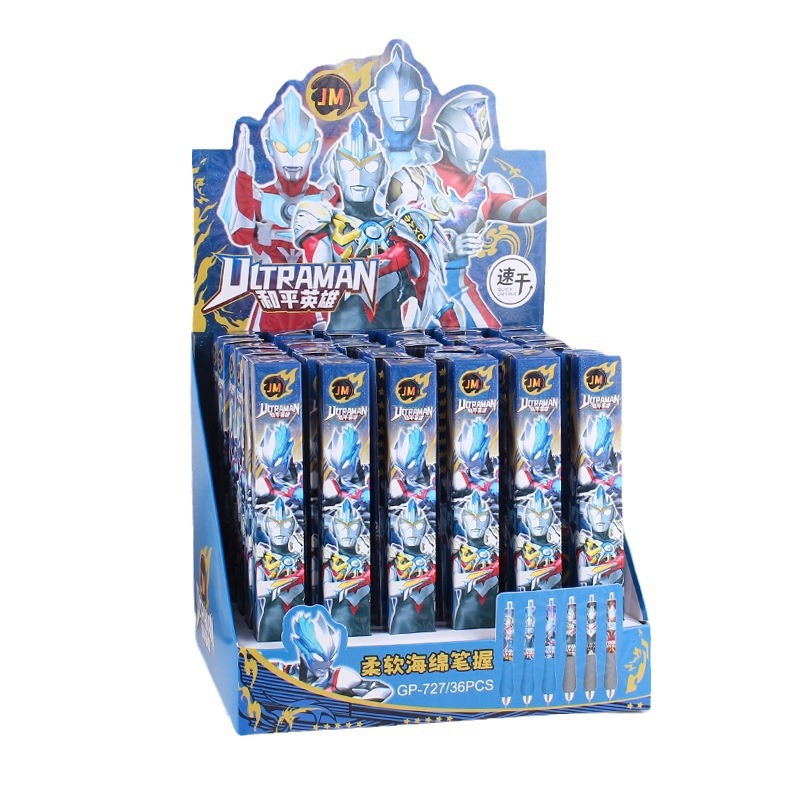GP - 727 Ultraman bolígrafo ciego estudiante bolígrafo neutro de secado rápido 0.5mm bolígrafo negro de agua de agarre suave bolígrafo de descompresión