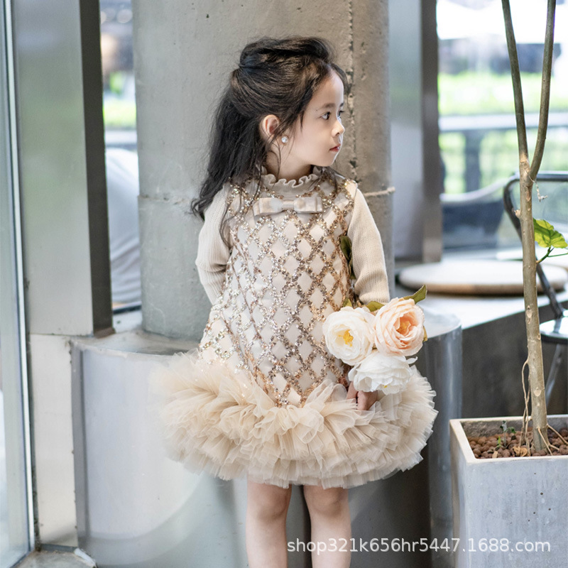 Vestido rojo navideño para niñas, vestido sin mangas, vestido de lentejuelas para niñas pequeñas, vestido de actuación, vestido de princesa, estilo princesa