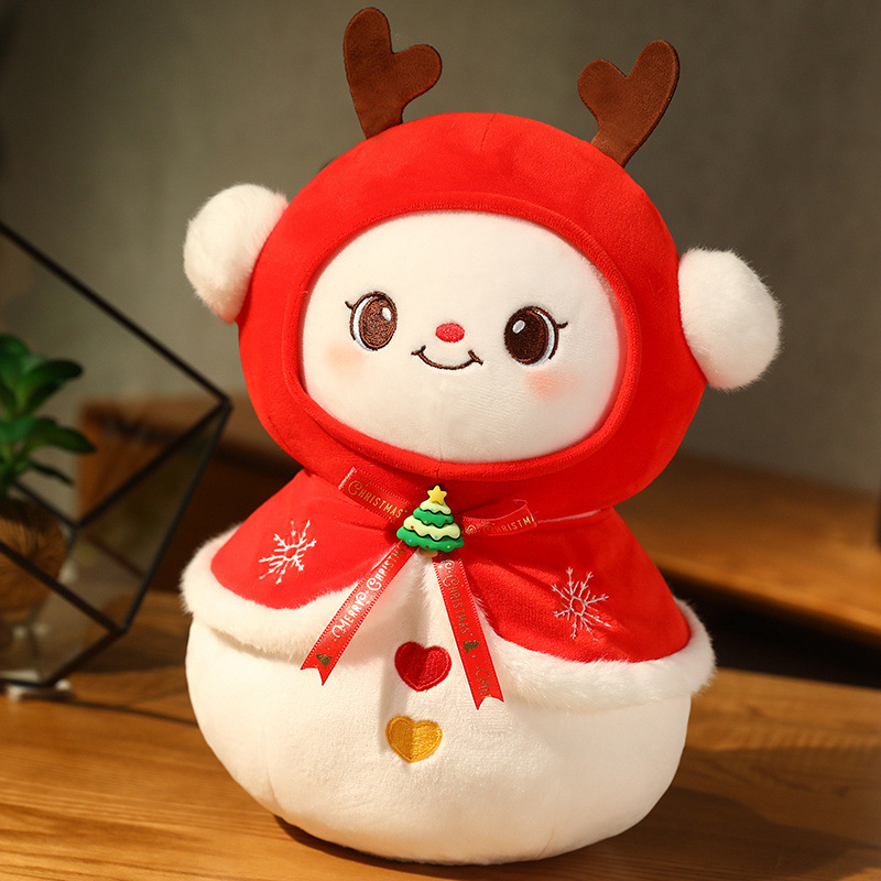 国境を越えた新しいサンタクロース人形雪だるまぬいぐるみヘラジカ人形ぬいぐるみクリスマスプレゼント|undefined