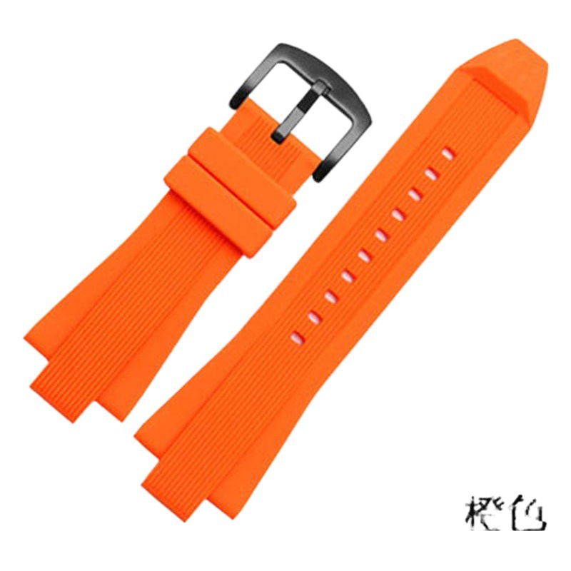 Adecuado para Mike Coles MK correa de reloj de goma correa de reloj convexa para hombre cadena de reloj accesorios de reloj de carreras