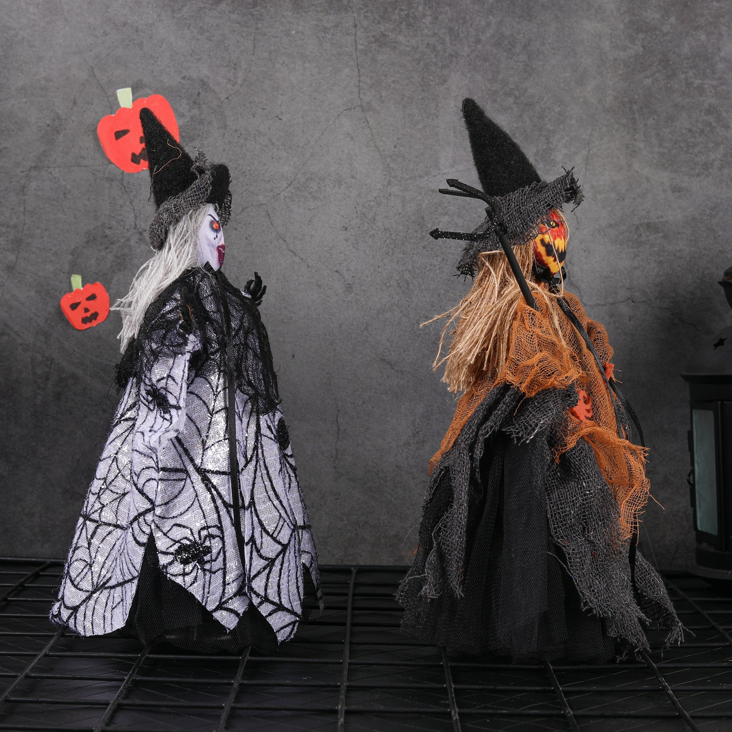 Decoraciones de muñecas de calabaza de Halloween Decoraciones de muñecas de calabaza fantasma de Halloween Juguetes Decoraciones de muñecas de escritorio