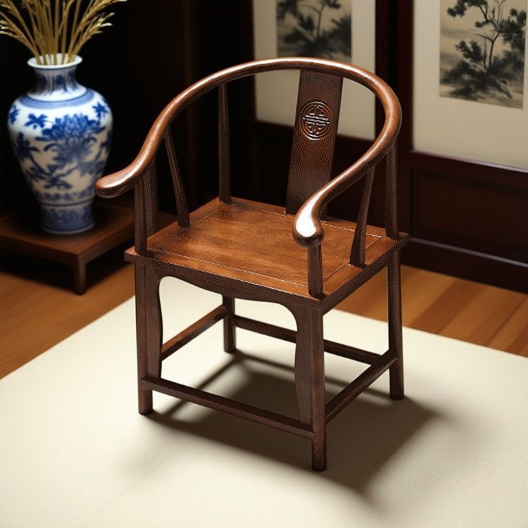 Antique-Style Solid Wood Chair, Armchair, Three-Piece Set with Armrests, Backrest Chair, Luxury Official Hat Chair Antique-Style Solid Wood Chair, Armchair, Three-Piece Set with Armrests, Backrest Chair, Luxury Official Hat Chair