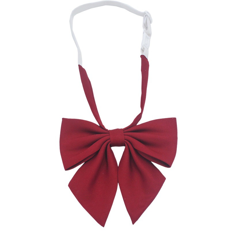 Mate pluma raíz pajarita/Collar flor mujer estudiante señaló arco japonés moda cianótico color sólido JK pajarita en stock