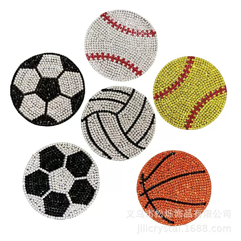 松烁新款篮球烫钻图案DIY创意运动球类水钻补丁帽子服装装饰