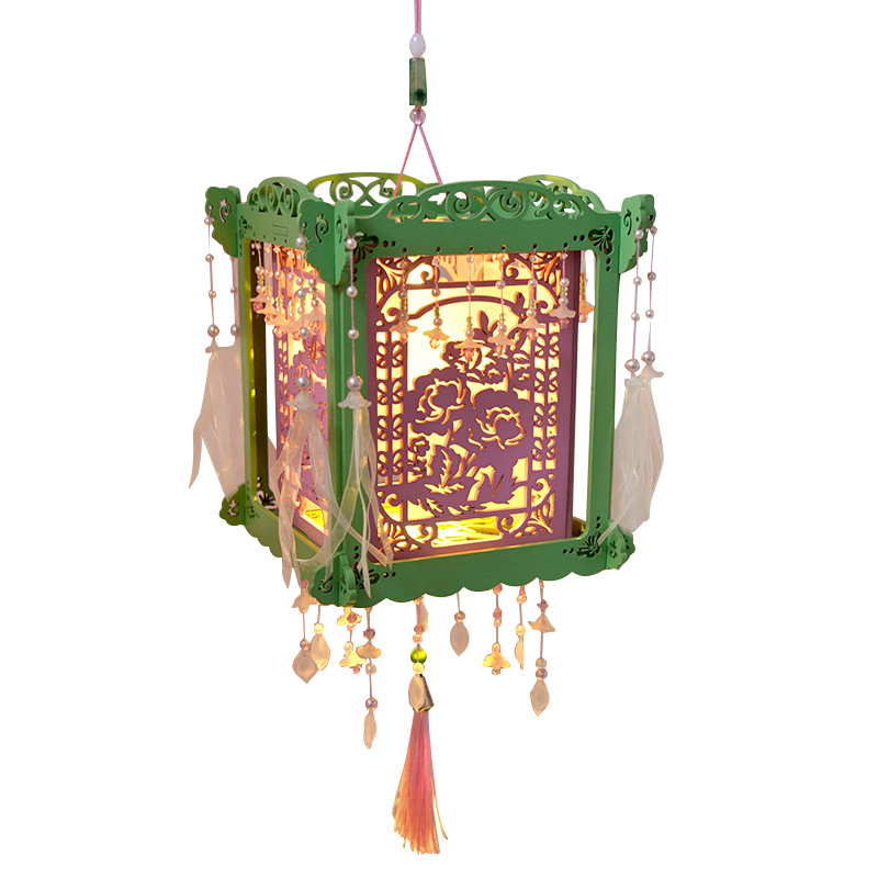 天予diy小屋 手工拼装古风灯笼花灯宫灯模型材料包创意中秋节礼物