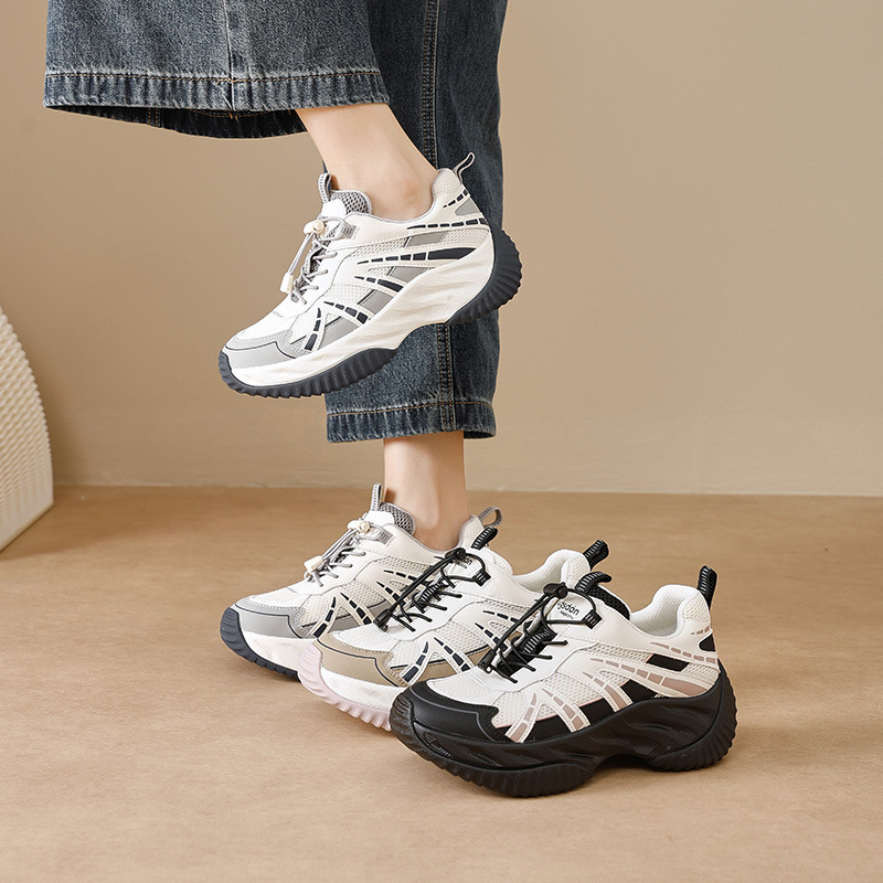 Augu Shi Deng zapatos de montaña al aire libre para mujeres 2025 nuevo otoño zapatos deportivos casuales de soleas gruesas para caminar zapatos ligeros para padres