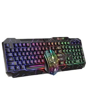 D620 crack character luminous keyboard mouse wired set cf lol eat chicken video game Home Office