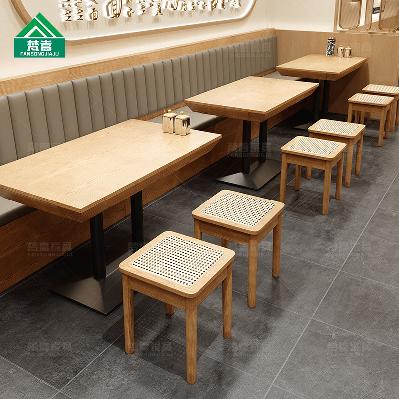 面馆米线店卡座沙发主题餐厅茶餐厅靠墙卡座餐饮饭店快餐店桌椅|undefined