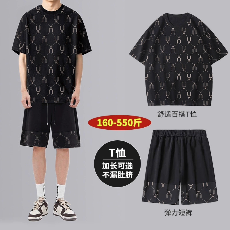 Shorts, trousers, set, with short sleeve
