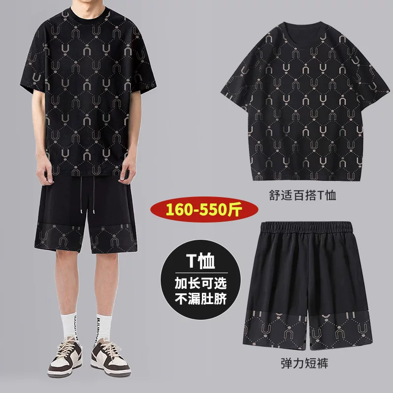 Shorts, trousers, set, with short sleeve
