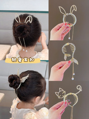 Hair clip for girls, child's ponytail hair accessory, bun tool, elegant hair decoration, ponytail clip