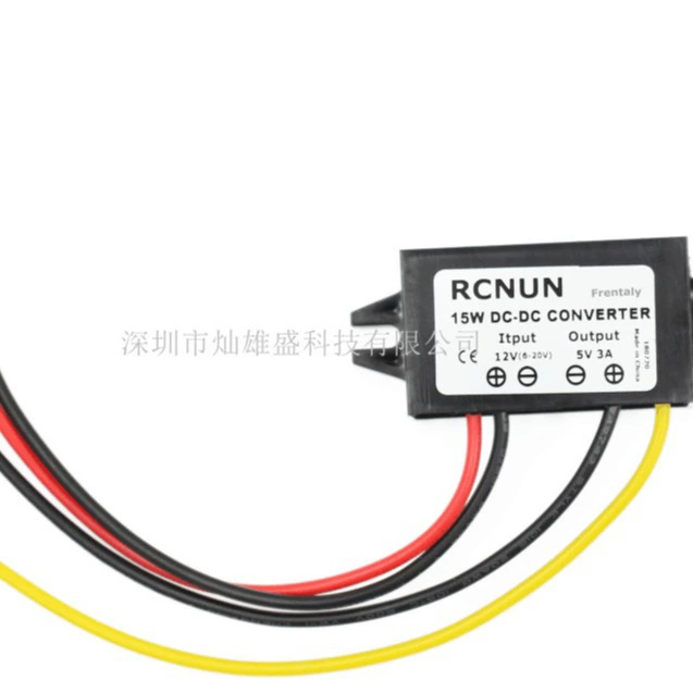 DC-DC 12 В в 5 В автомобильный понижающий преобразователь мощности 3A15W понижающий модуль