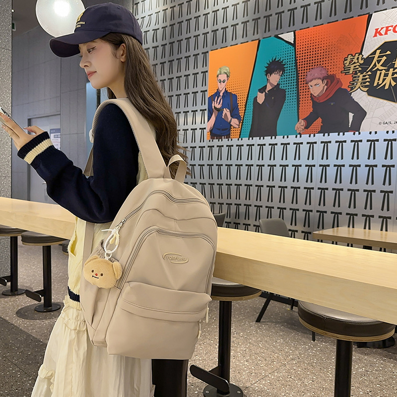 Las chicas japonesas INS son ligeras y sencillas con gran capacidad, y toman mochilas escolares. mochilas de viaje de hombro para estudiantes de secundaria y secundaria.