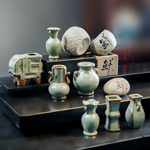 好石寨跨境小摆件动物花器酒店菜品禅意空间点缀茶室装饰复古玩物