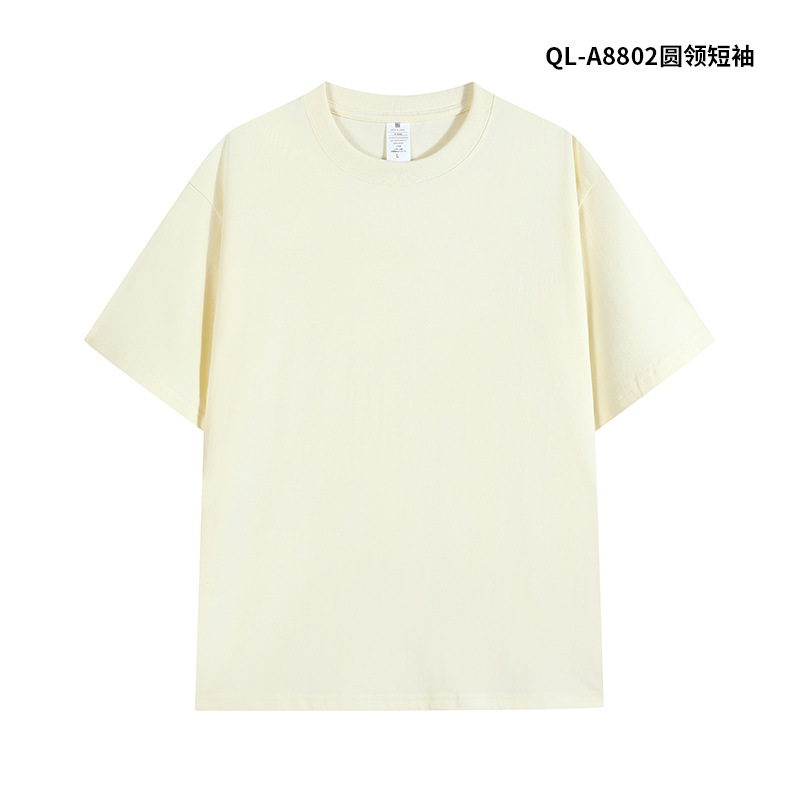 240g marca de moda de peso pesado cuello redondo de manga corta ropa de clase de construcción de grupo de algodón puro cultura camisa publicitaria ropa de trabajo ropa de trabajo camiseta personalizada