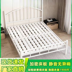 シンプルなフランスの鉄製ベッドのシングルベッド家庭用ハイエンドの鉄製ベッドのダブルベッドの鉄製ベッドの一つの小包はクロスボーダーです。