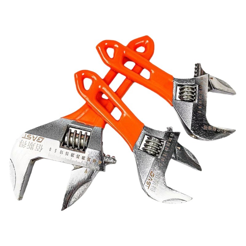 Llave Inglesa Ajustable de Fabricante con Mango Corto, Llave Inglesa de Boca Extra Grande, Herramienta Multifuncional para Baño, Llave Inglesa Ajustable.