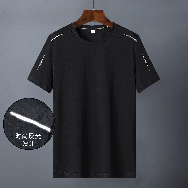 [M-8XL] Новая футболка большого размера из чистого хлопка с короткими рукавами, брюки, повседневный мужской костюм, летний тонкий спортивный костюм для среднего и пожилого возраста