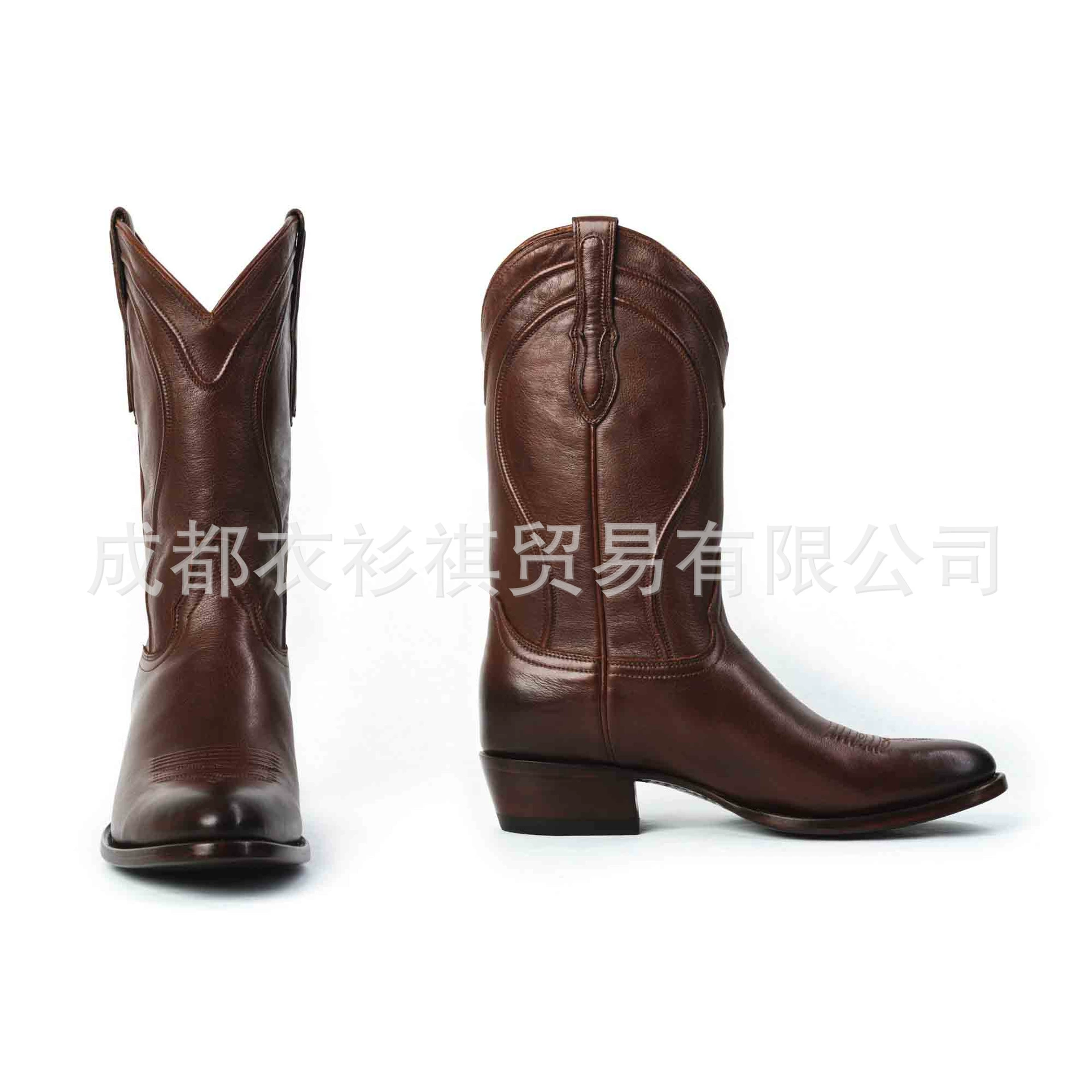 Трансграничная фабрика Внешняя торговля осень и зима Новые мужские рыцарские сапоги на низком каблуке с вышивкой, большие размеры 38-48