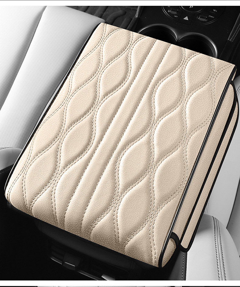 2026 New Car Interior Accessories Nappa Pattern Eco-Leather Armrest Box Mat