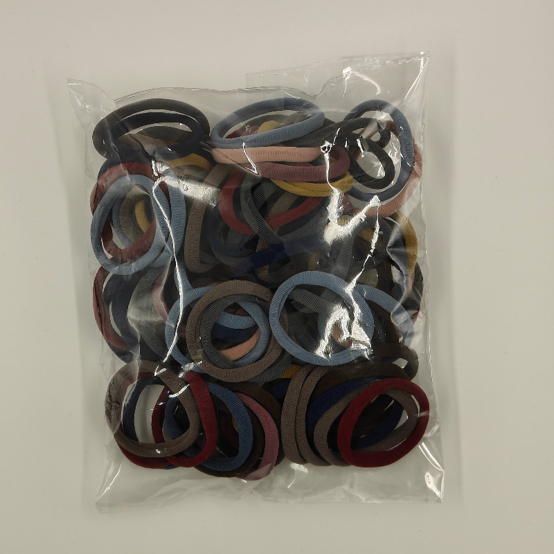 Venta directa de fábrica versión coreana 4.5 sin costuras, alta elasticidad, sin dañar el cabello, anillo de toalla para adultos, 100 anillos para el cabello, cuerda para el cabello al por mayor