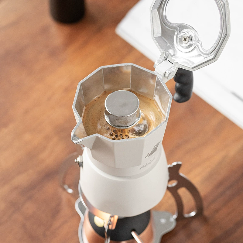 Кувшин-мока (Adolph) Дятел, алюминиевая espresso-кофеварка с двойным клапаном, 2 чашки, для улицы