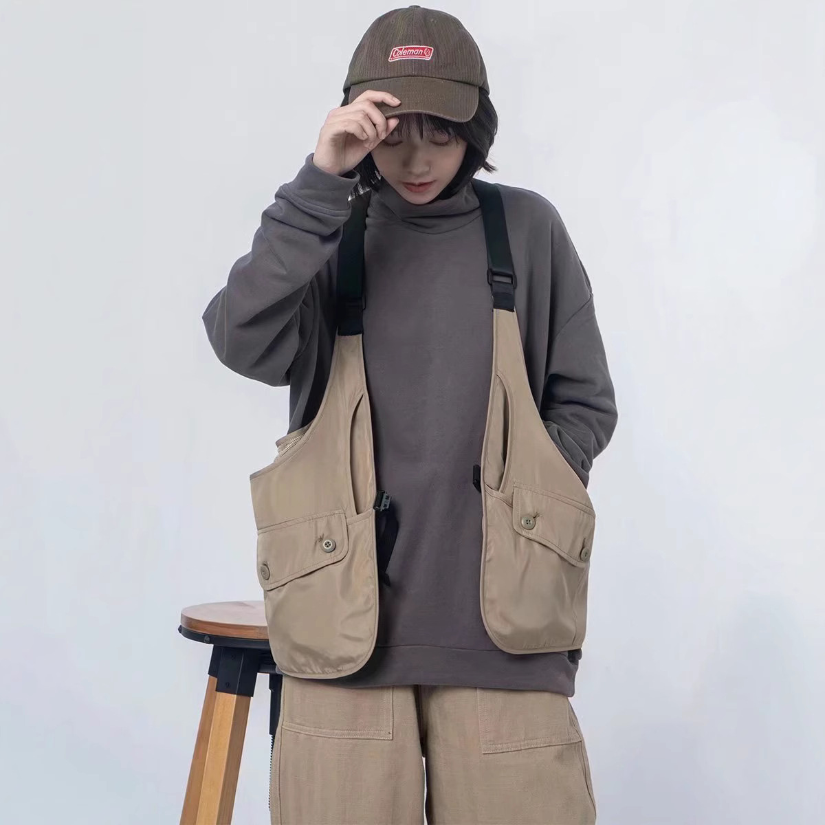 Tactics summer Japanese travel vest for men and women hip-hop style