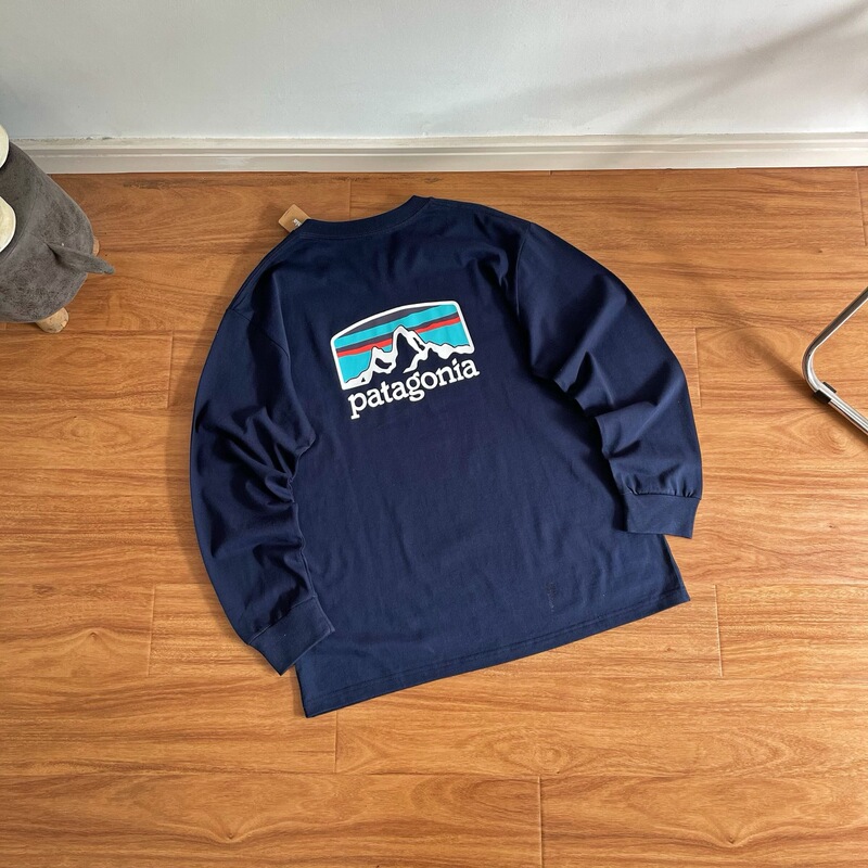 Pata巴塔经典长袖T恤打底雪山脉彩色环保Organic T-Shirt薄款卫衣|undefined