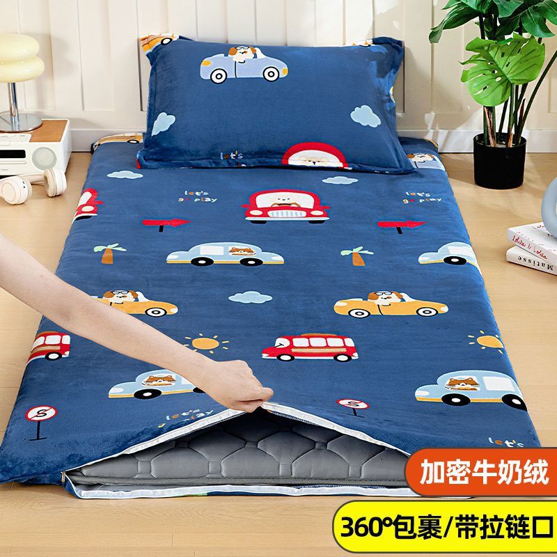 Leche de veludo dormitorio estudiante colchón de coral 90x190 colchón de invierno