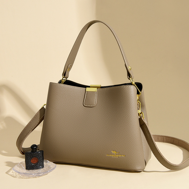 Borsa a secchiello da donna in pelle morbida borsa a spalla_voghion.com