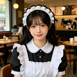 巧克力糖发卡lolita女仆发箍洛丽塔可爱头箍LO娘KC女仆cos装头饰