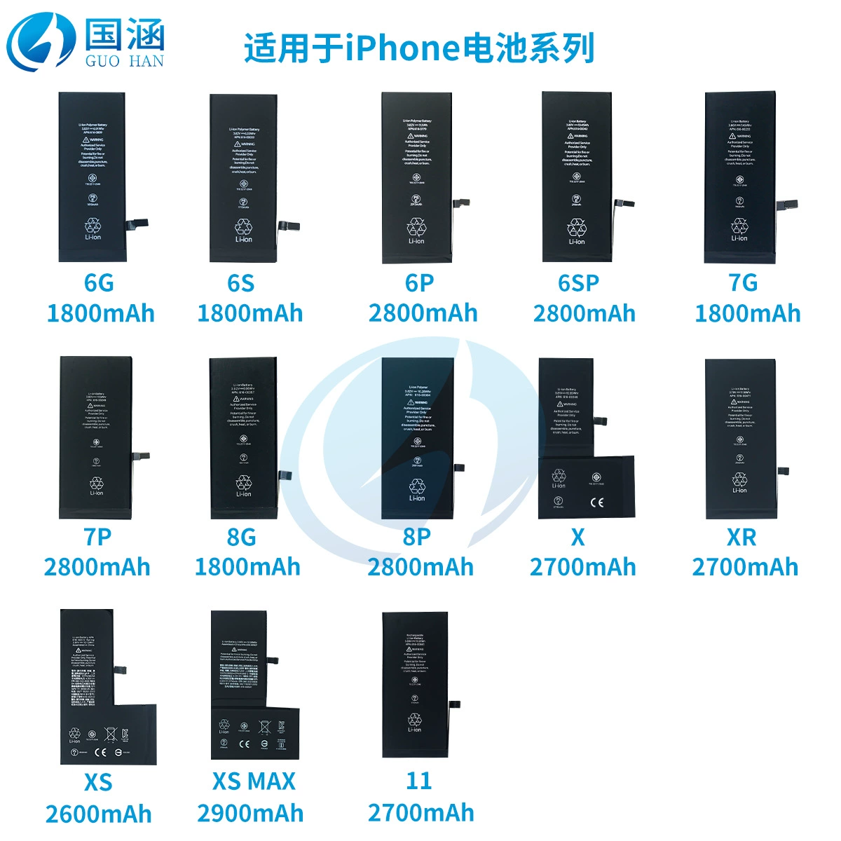 Apple, совместимый аккумулятор для мобильного телефона *S, iPhone11 Pro XS Max, iphone, 6, 6, 7, 7G, 7, 8, 8G, 8, 11
