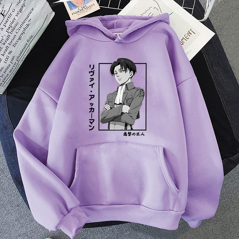 New Fashion Anime Levi Ackerman Printing Hoodies Unisex