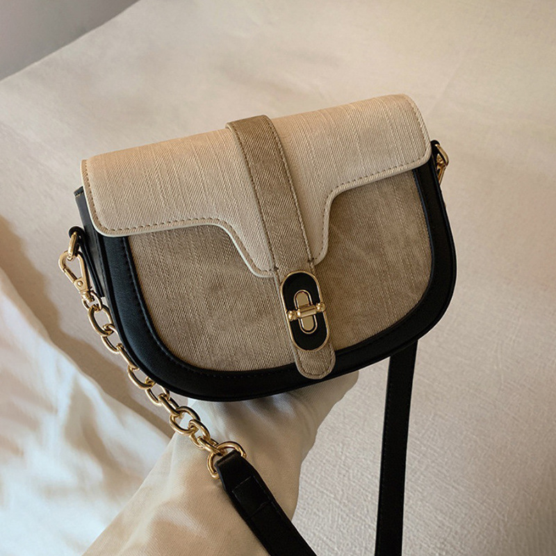 Bolsos de silla de montar de color pincelada de nicho para mujeres 2024 nuevos bolsos semicircular de alta gama bolsos de hombro único bolsos debajo de las axilas un envío